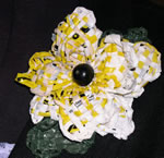 Plastic bag yarn woven on Weave-It Rug loom